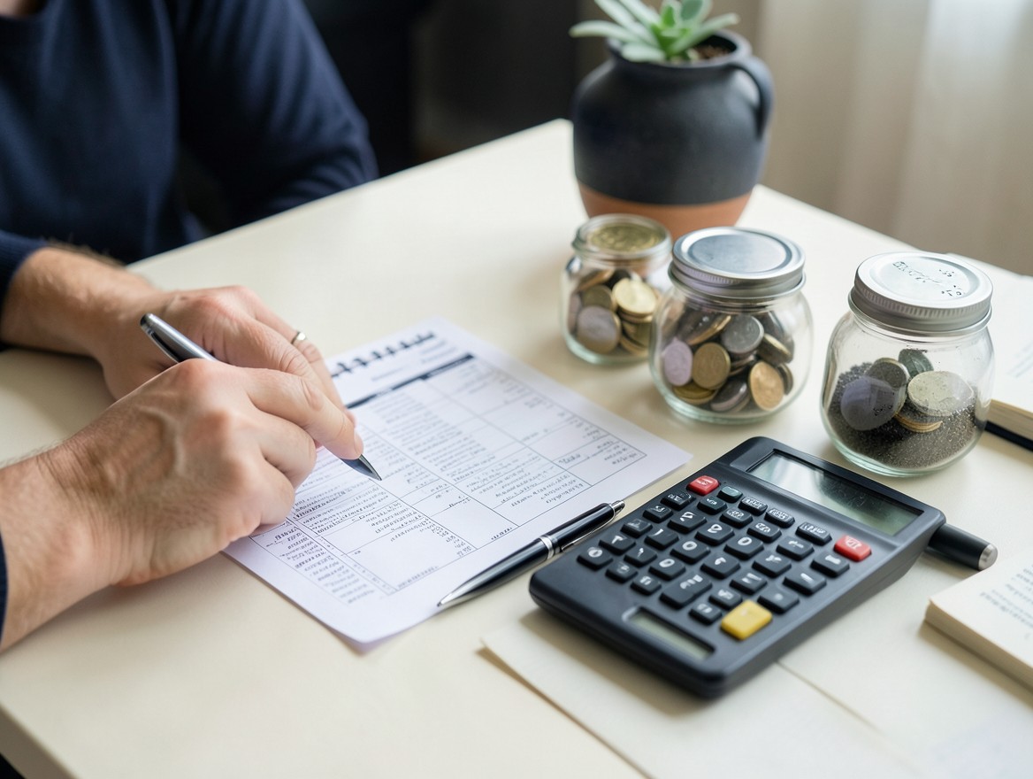 Manos revisando un plan de ahorro